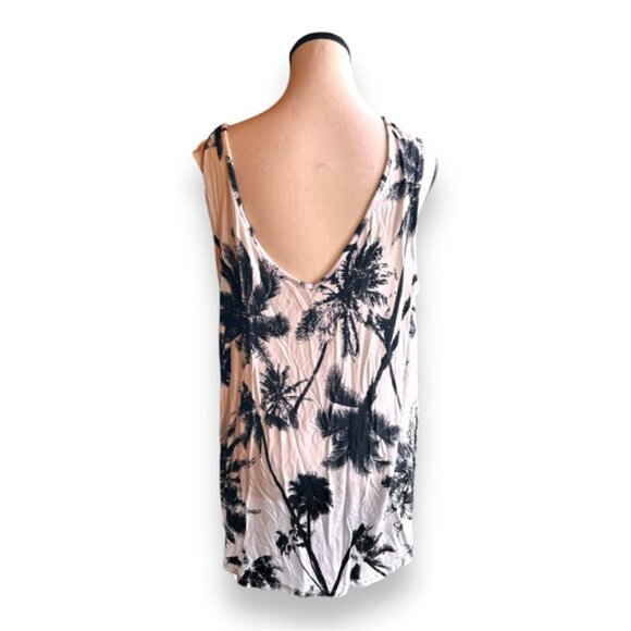 Women’s 2XL Cupid Curvy Black and White Palm Tree Top 18 20 2X XXL - Picture 4 of 9